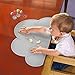 Baby Placemat, Meal Mat - Placemat for Kids Silicone Waterproof Baby Placemat Meat Meal Mat Table Mat Cute Portable Food Mat Travel Placemat for Toddler, Non Slip Placemat Easy Clean(Light Gray)