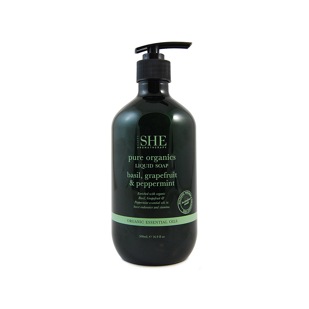 OM SHE Aromatherapy Pure Organics Shower Gel, Basil