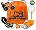 Explorer Kit Baby Binocular Flashlight Compass Magnifying Glass Whistle Backpack Play Kid Camping Gear Educational Toys Adventure Hiking Bird Watching Gift for 3-12 Year Old Boys (Orange)