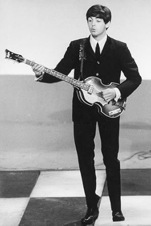 Paul Mccartney The Beatles Early 1960 S In Black Suit Playing Guitar 24x36 Poster At Amazon S Entertainment Collectibles Store
