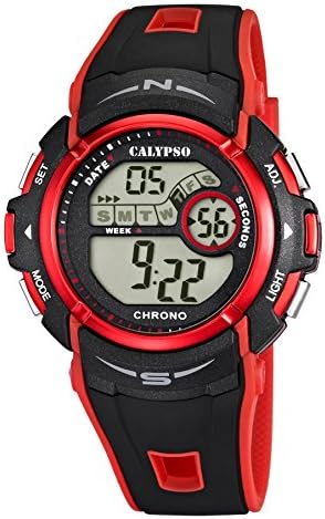 CALYPSO Unisex-Adult Quartz Watch, Digital Display and Plastic Strap K5610/5