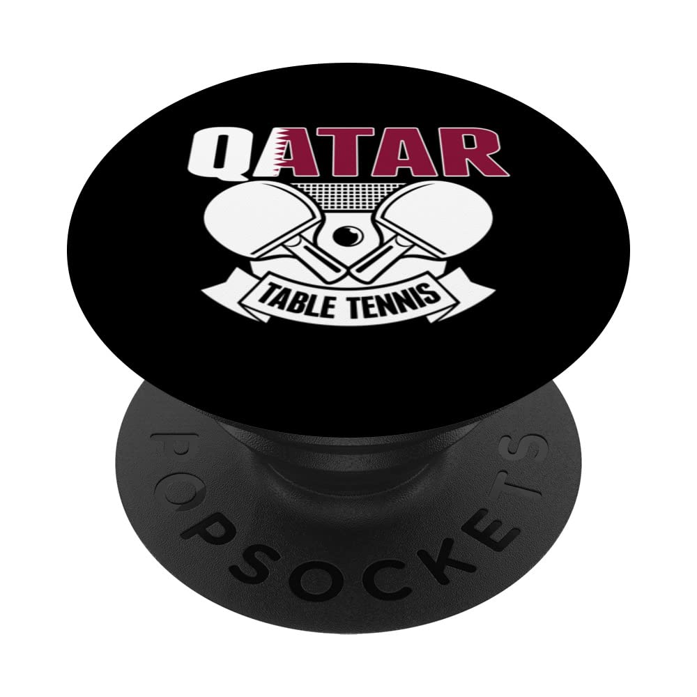 Qatar Ping Pong Lovers Proud Qatari Table Tennis Supporters PopSockets Swappable PopGrip
