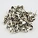 TinaWood 100PCS 15mm Plate Bottom Stud Bag Feet/Silver Cone Studs Purse Feet Spike Nailheads Brad leathercraft Findings (100PCS 15mm)