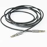 NewFantasia Replacement cable for B&O PLAY by Bang & Olufsen Beoplay H6 / H7 / H8 / H9 / H2 Headphone Silver Plated Copper Audio upgrade HIFI stereo cord Black 1.5m/4.9ft
