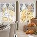 Outgeek Halloween Window Curtain, 2pc Lace Skull Curtain Bat Curtain Valance with Tassel 38