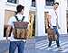 Vintage Waterproof Waxed Canvas Leather laptop computer Backpack College School Bookbag Travel Rucksack 15.6'' -Lake green