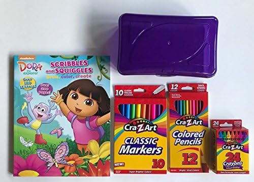 Dora The Explorer Coloring Book Stickers and Activity Book With Colored Pencils Crayons and Markers and Storage Case - BACK IN STOCK - BUT LIMITED QUANTITY