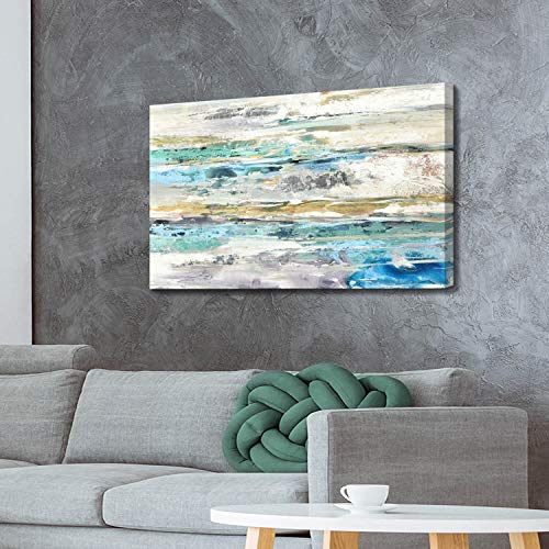 Abstract Picture Canvas Wall Art: Silver Foil Artwork Painting Print