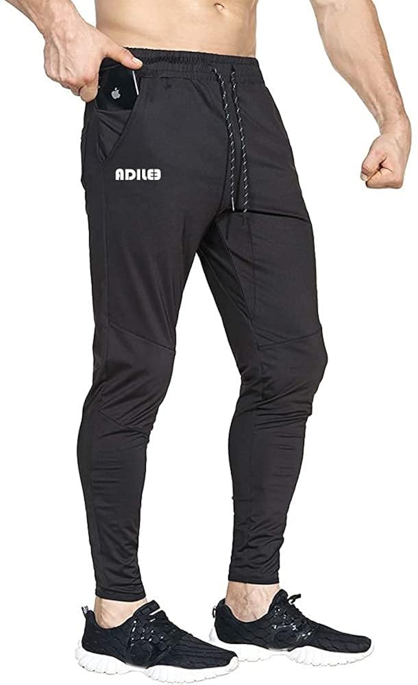 ADILEE Men's Lightweight Gym Jogger Pants,Men's Workout Sweatpants with