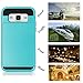 Galaxy Core Prime Case, EC™ Galaxy Prevail LTE Case, Hybrid Dual Layer Shockproof Bumper Wallet Case Cover with Card Holder for Samsung Galaxy Core Prime / Prevail LTE G360 (Light Blue)