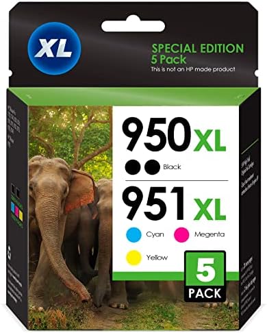 CMYi 950XL 951XL Combo Pack Of 5 Ink Cartridges Compatible For HP 950XL And Hp 951xl 5 Pack 2 Black 1 Each Cyan Magenta And Yellow