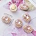 30Pcs Crystal Rhinestones Sewing on, Premium Rose Gold Flatback Beads Buttons with Bling Diamonds, DIY Crafts Gems for Clothing, Bags, Shoes, Dress, Wedding Party Decoration (Oval Rose Gold)