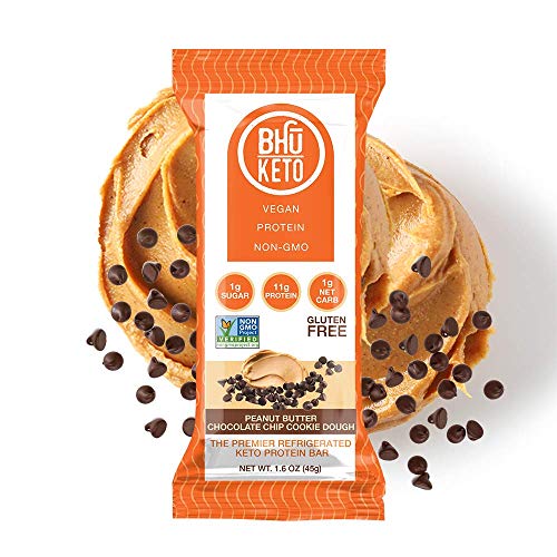 Bhu Keto Peanut Butter Chocolate Chip Cookie Dough Bars - 8 Bars