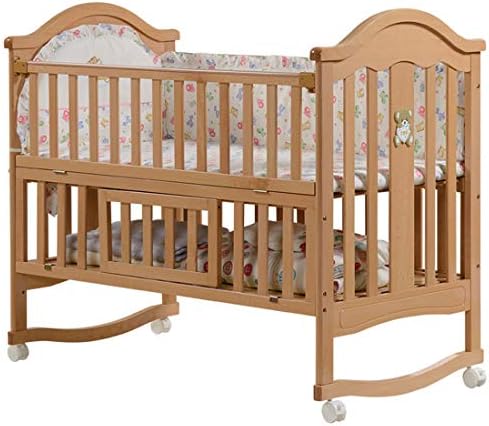 Budbyu 木製ベビーベッド エルムベビークレードルベビーベッド 多機能ベビーベッド 新生児無垢材ベッドブナ スタイリッシュで1コンバーチブル ベビーベッドベッドと幼児用ベッドの3 Innhs Edu Ph