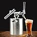 NutriChef Pressurized Growler Tap System - Stainless Steel Mini Keg Dispenser Portable Kegerator Kit - Co2 Pressure Regulator Keeps Carbonation for Craft Beer, Draft and Homebrew - (64oz)