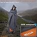 Indalo 79x56-Inch Waterproof, Sandproof Blanket with Stakes, Emergency Rain Hood and Carabiner in a Compact Travel Bag