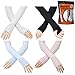 MAIBU 4 or 6 Pairs Outdoor UV Protection Cooling Arm Sleeves Hand Cover Sun Sleeves for Men & Women for Cycling Driving Fishing Running