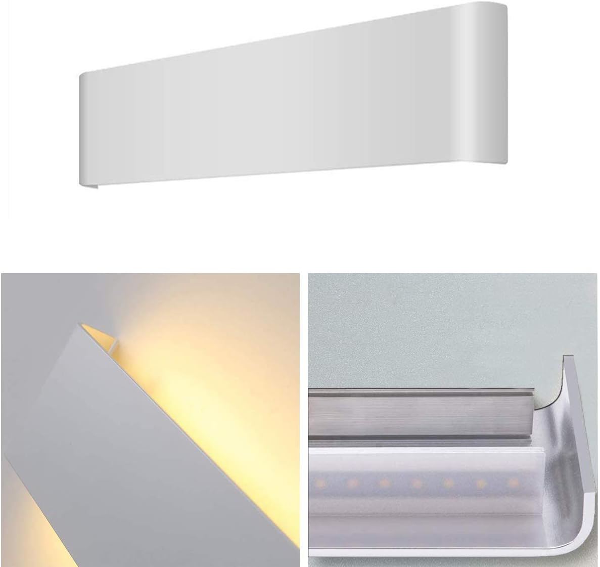 Lámpara de Pared Interior IP44 Aplique Pared LED 20W Ketom Apliques de
