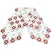 Simhomsen Large Christmas Poinsettia Table Runner for Holiday Decorations, Embroidered Holly Leaves, Thick Fabric (15 × 107 inch)