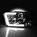 AKKON - For 2009-2018 Dodge RAM 1500 2500 3500 LED Daytime Running Light Bar Projector Headlights Chrome Housing Clear Lens Set