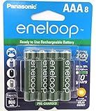 8 Panasonic Eneloop AAA NiMH Pre-charged Rechargeable Batteries -With Battery Holder 