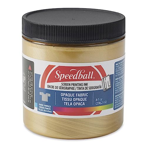 Opaque Fabric Screen Printing Ink Colour: Gold, Size: 8 oz