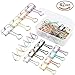 SOTOGO 500 Pieces Binder Clips Paper 3 Pieces Pu Little Purses Mini Cute Wallet Slim Little Wallet Credit Card Purse with Star Pendant for Women Girls and Boys