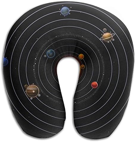 Creative Solar System Design Comfortable U Shaped Neck Pillow Soft Neck Support Pattern Pillow For Rest,Travel,Car,Airplane,Bed,Sofa