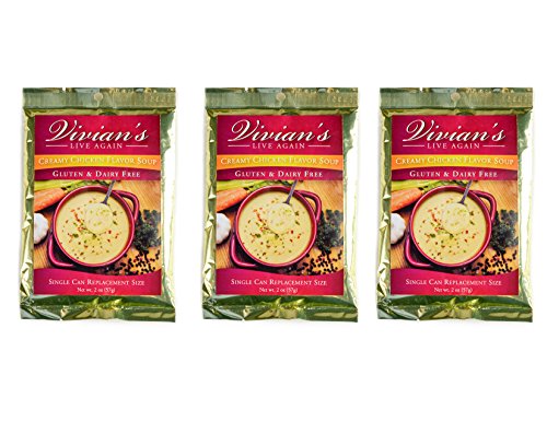 Gluten Free Cream of Chicken Soup and Gravy Mix, Dairy Free, by Vivian's Live Again 3-Pack