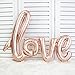 MOCOO 32 Inch Love Balloon Banner (2pcs) Romantic Wedding Bridal Shower Anniversary Engagement Party Decoration Vow Renewal Champagne Pink Balloon NU010C