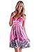 INGEAR Studded Empire Halter Dress (Medium, Pink)