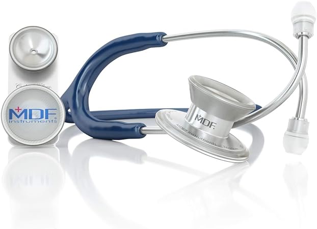 Amazon Mdf聴診器 Mdf777dt04 ネイビーブルー 成人用 小児用交換アタッチメント付チタン合金デュアルヘッド聴診器 Mdf Instruments 聴診器