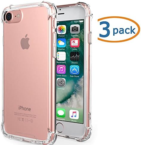 MortyMart iPhone 6/6S Plus Case Premium Reinforced Transparent Advanced Protection Cover Slim Protective Case Enhanced Grip for iPhone 6S PlusiPhone 6 Plus(3Pack iPhone 6/6S Plus Clear case)