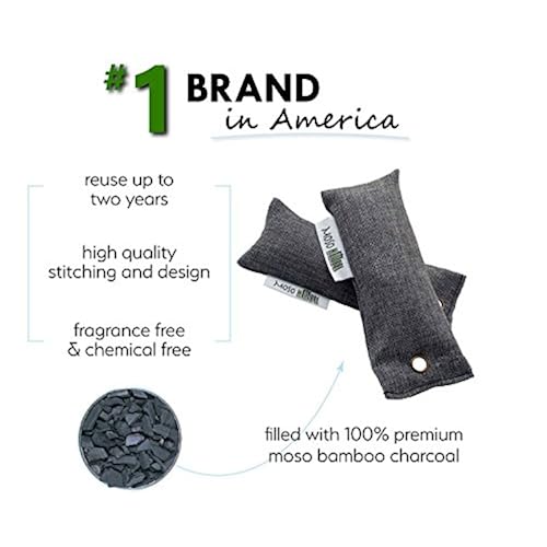 Mini Moso Natural Air Purifying Bags, Shoe Deodorizer and Odor Eliminator, 6 Pack (Three Packs of Two Bags) Home & Kitchen, Heating, Cooling & Air Quality, Air Purifiers, Travel-Size Air Purifiers