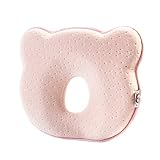 Baby Head Shaping Pillow Newborn Baby Pillow Infant Memory Foam Pillow (Pink)