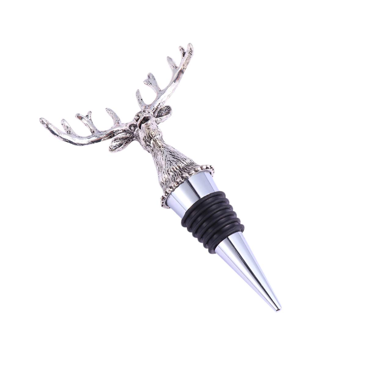 HEALLILY Deer Head Wine Bottle Stopper and Aerator - Animal Liquor Pourer for Wine, Olive Oil, Vinegar