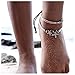 NewChiChi 2PCS Boho Layered Anklet Bracelet Handmade Beach Foot Jewelry for Women Girls