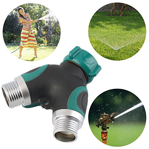 Garden Hose Splitter, FOME 2 Way Hose Connector Splitter Y Hose Splitter with 3/4 Connector Expandable Water Hose Multi-Function Spray Nozzle Double Latex Pipe 2 Way Y Hose Splitter for Home Garden
