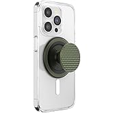 PopSockets Phone Grip for MagSafe, Magnetic Holder, Phone Stand, Green - Triangle Knurl Olive