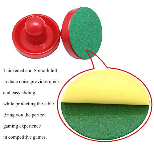 LZYMSZ Home Standard Air Hockey,6 Sets Light Weight Air Hockey Replacement Pucks and Slider Pusher for Game Tables Equipment(Small/Medium/Large Size)
