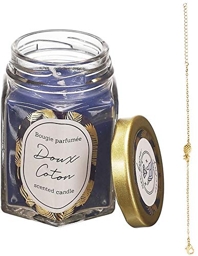 The Concept Factory Scented Candle Jar with Jewel Surprise Cotton Flower