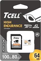 TCELL 64GB 2 Pack microSDXC A2 U3 V30 Memory Card w/ Adapter - Dashcam CCTV Cams view 8