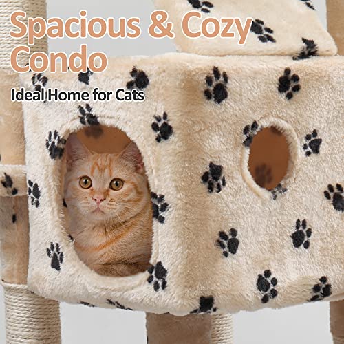 COZIWOW 67” Tall Cat Trees and Towers with Scratching Posts Condos