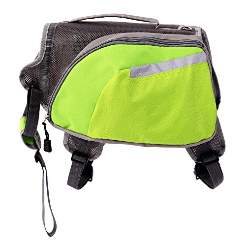 Petroad Dog Backpack Pet Carrier -Adjustable Saddlebag Harness Carrier Dog Accessory for Hiking Traveling Camping Walking, M