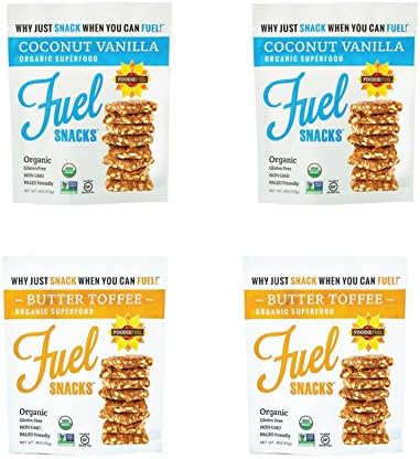 Foodie Food Snacks Coconut Vanilla and Butter Toffee, 4 Pack