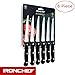 Iron Chef Steak Knives Set 6 Piece Serrated Steak Knife Set 8.5 Inch Full Tang Knife Stainless Steel Blade (6 Pack)