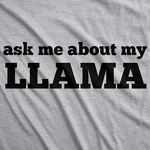 Ask Me About My Llama T Shirt Funny Animal Flip Shirt Cool Llamas Tee