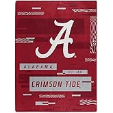 Northwest Company NCAA Digitize Design Plush Raschel Thow Blanket, 60"x80" (Alabama Crimson Tide)