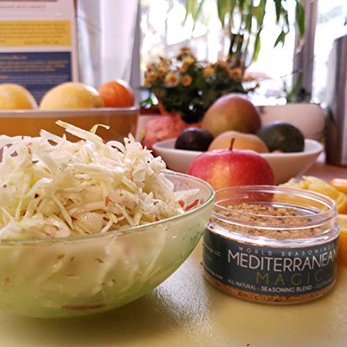 Mediterranean Seasoning - Zesty Mediterranean Spices Perfect for Lamb Shank, Kabobs, Quinoa, Fish, Vegetables & a Mediterranean Diet: Gluten Free, Vegan & No MSG All-Purpose Seasoning