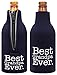 Father's Day Gift Beer Bottle Coolie Best Grandpa Ever 2 Pack Bottle Drink Coolers Coolies Navy